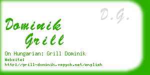 dominik grill business card